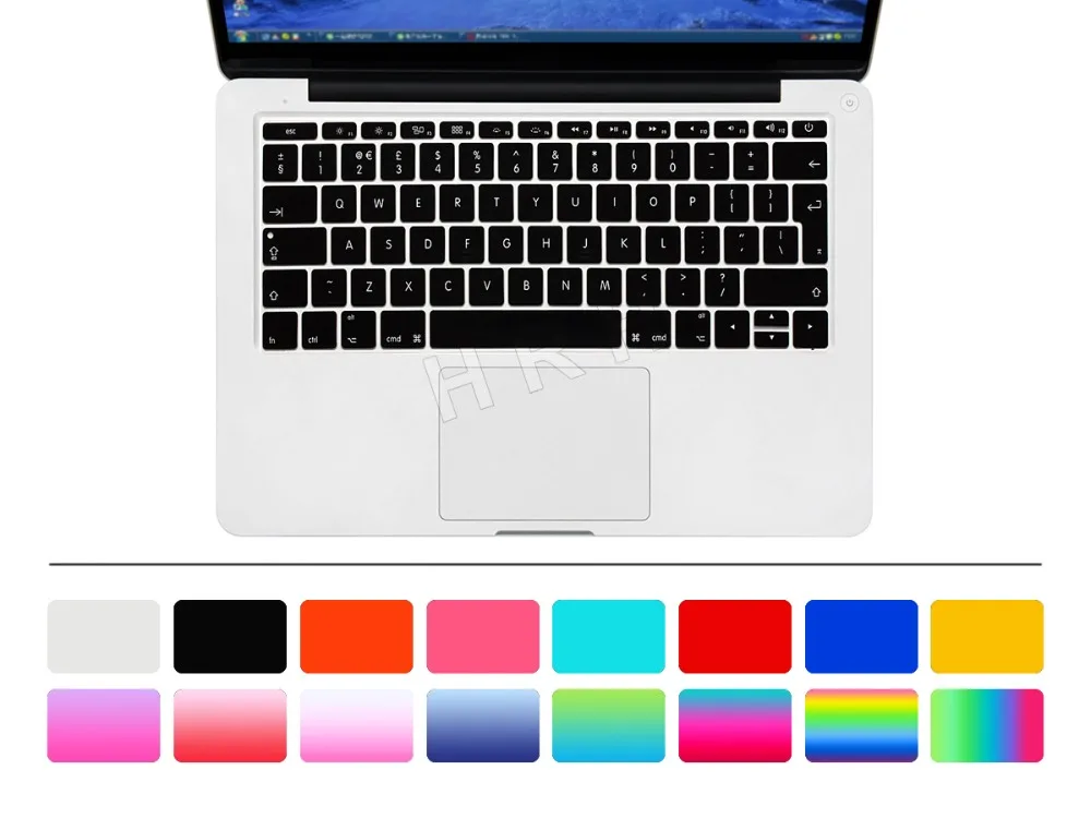 2017 ЕС раскладка английская клавиатура обложка кожа для нового Macbook Mac Pro 13 &quotA1708 Non