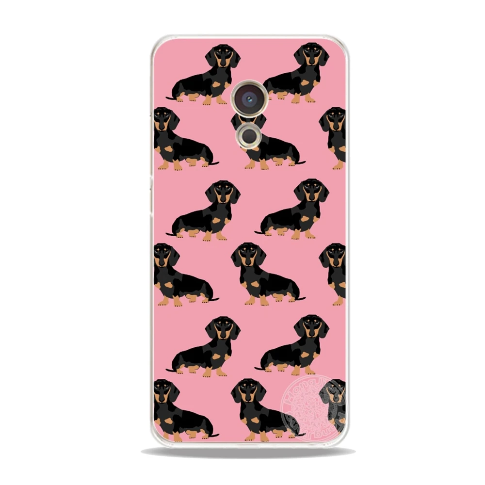HAMEINUO Такса doxie Цветок Собака Щенок крышка чехол для телефона Meizu M5 M5S M6 M2 M3 M3S MX4 MX5 MX6