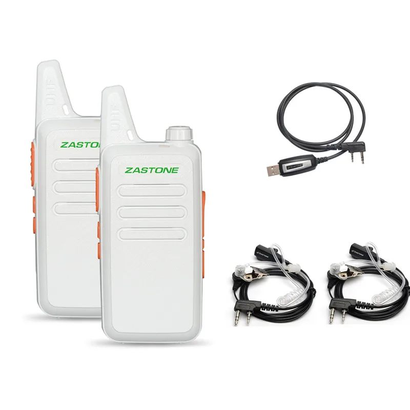 Zastone X6 мини Портативная рация пара гарнитура UHF 400-470 МГц частота портативный Радиоприемник - Цвет: 2 white with all