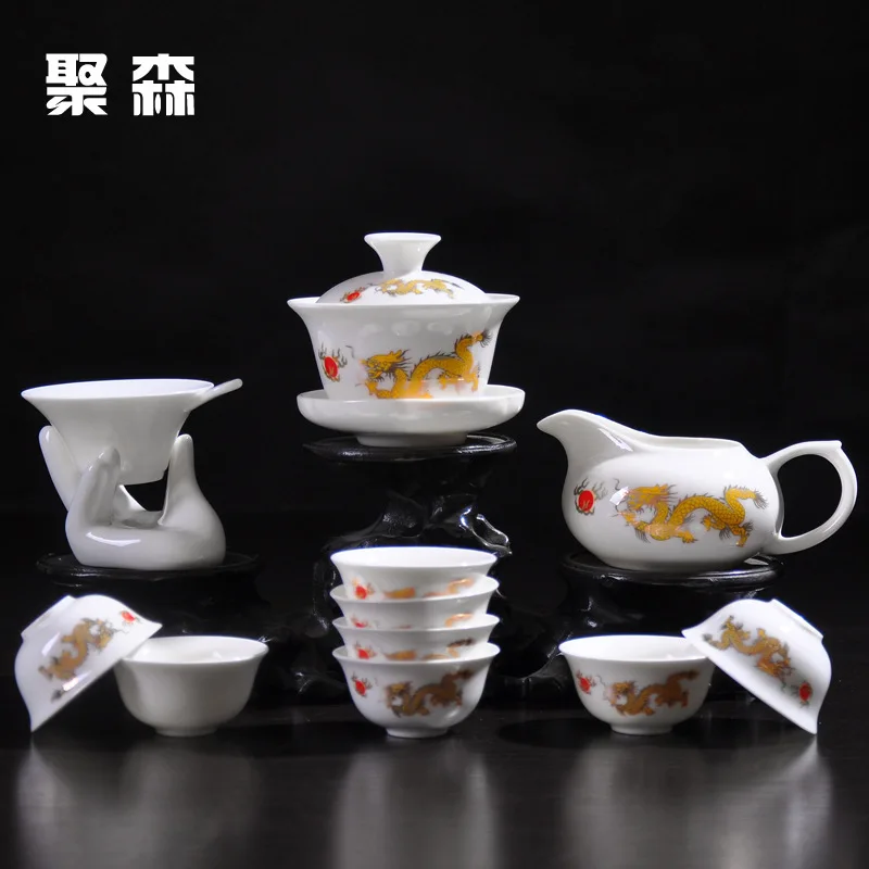 Керамический чайный сервиз подарочный набор из 12 предметов специальное