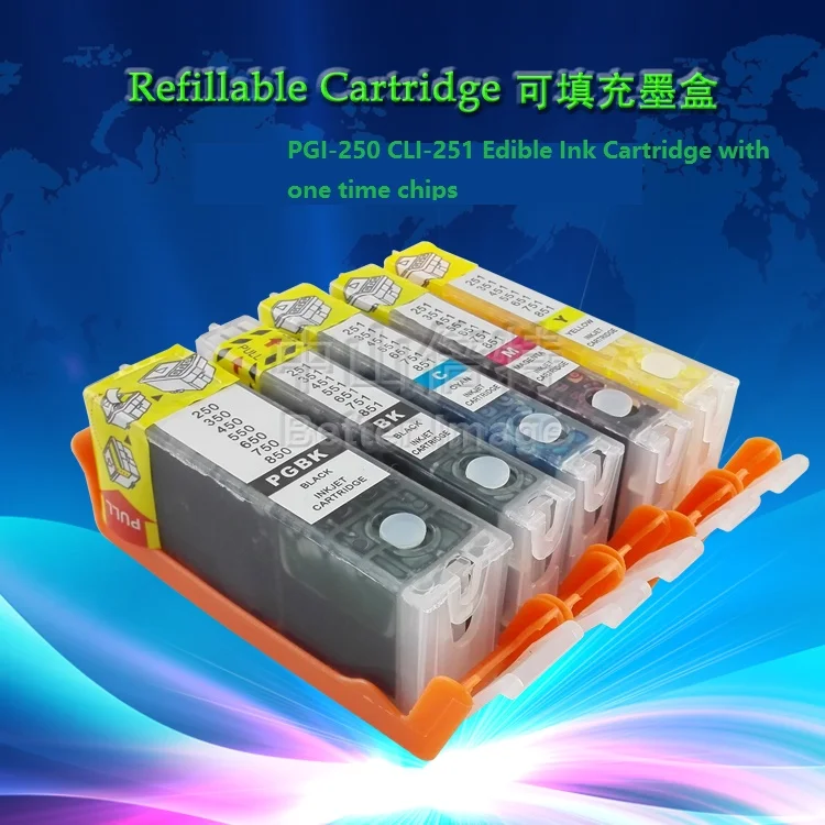 5 упаковок съедобные чернильные картриджи для Canon PIXMA MG6620 MG5620 MG5520etc. | Компьютеры и