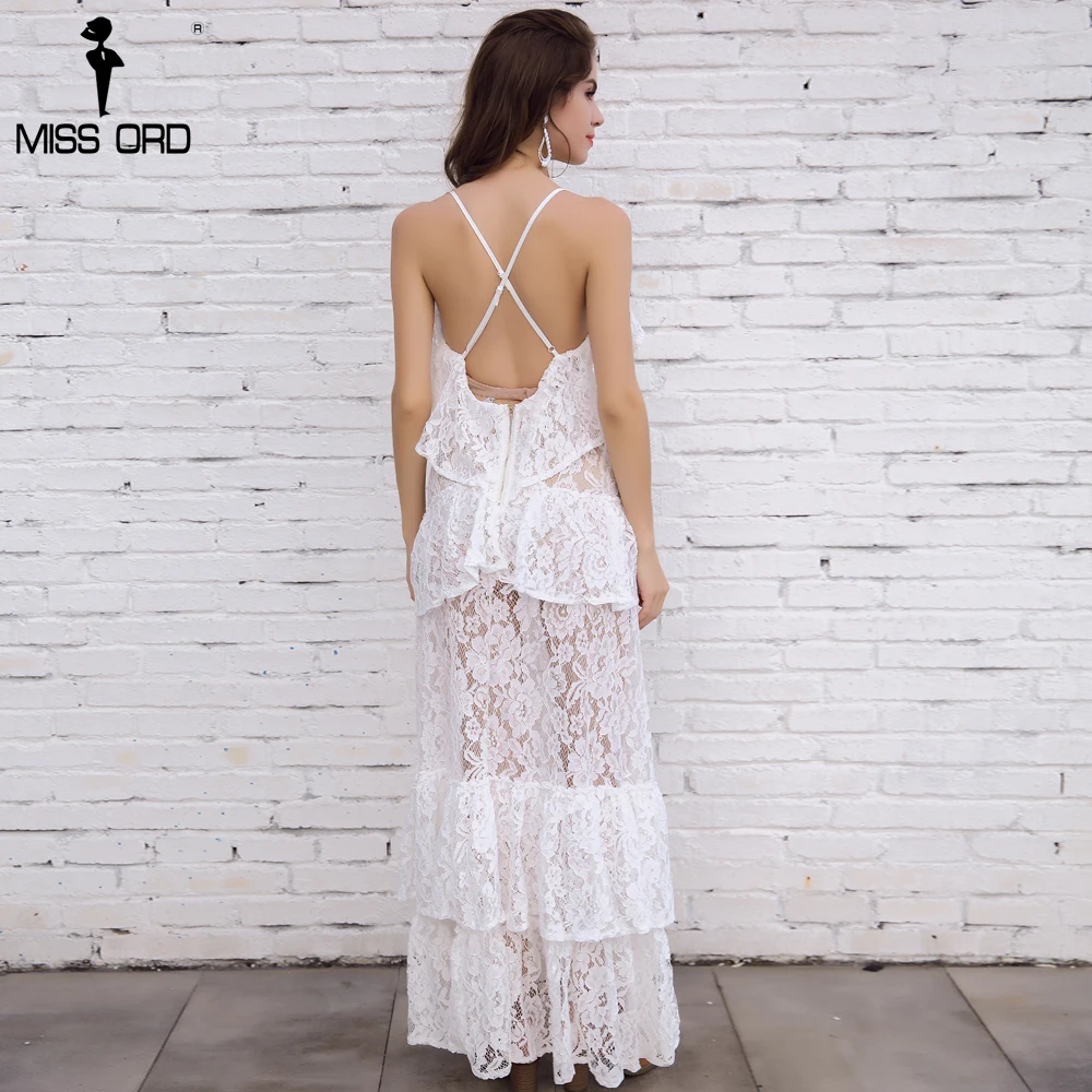 Платье макси Missord кружевное без рукавов с треугольным вырезом FT4675 2019|maxi dress|dresses free