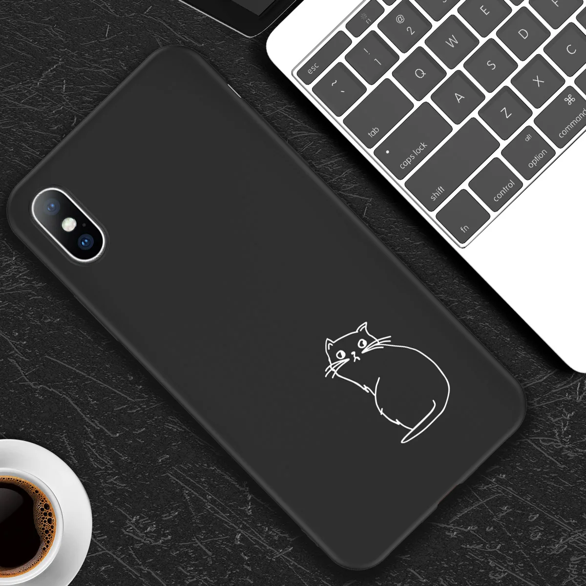 Lovebay мягкие черные чехлы для телефонов с котом для Iphone 6, 6 S, 7, 8 Plus, XS Max, XR, X, ультра-тонкий силиконовый чехол с милым рисунком