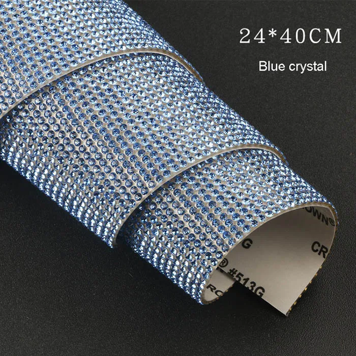 blue DIY стикер для украшения автомобиля, блестящие хрустальные стразы, стикер для автомобиля s для номерного знака, рамка, эмблема, дверная ручка, внутренняя приборная панель - Название цвета: blue