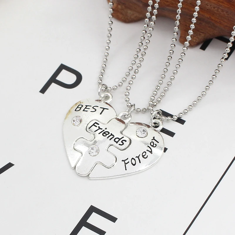 Fashion Jewelry Letters Best Friends Forever Friendship Necklace Undertale BFF Necklaces &amp Pendants 3Pc/Set | Украшения и