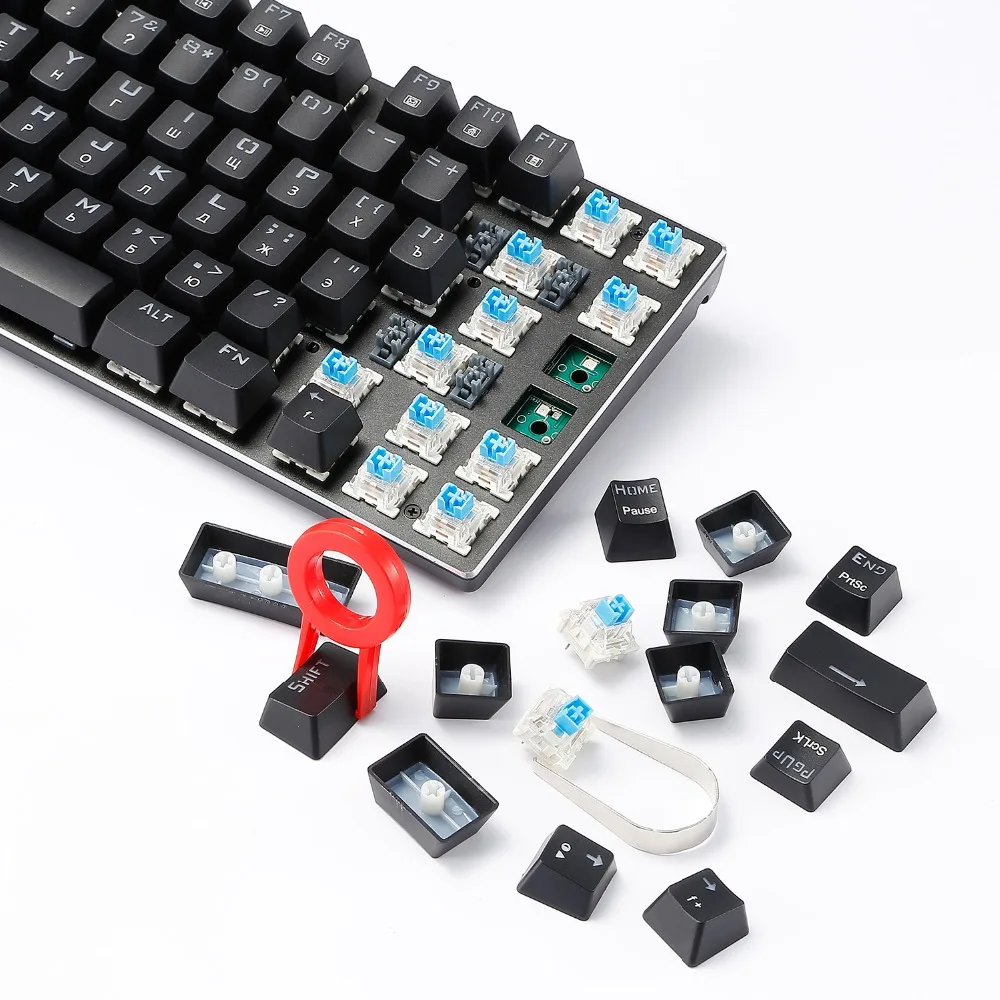 Z88 Tenkeyless RGB механическая клавиатура русские Letters Clicky переключатель компактная