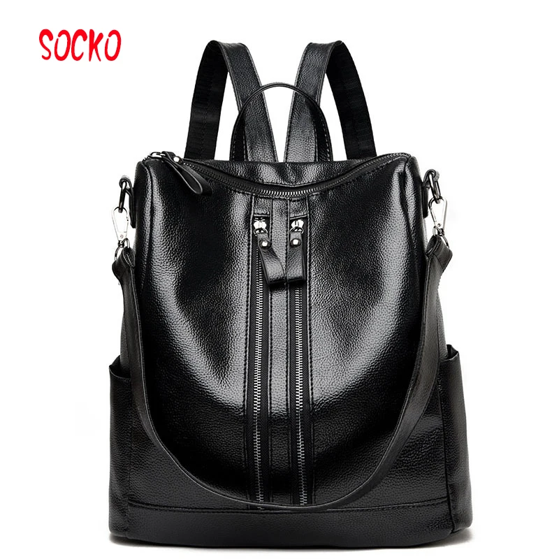 

2018 New fashion high quailty women pu leather backpacks bag mochila women travel backpack teenage girls shoulder bag ZL30