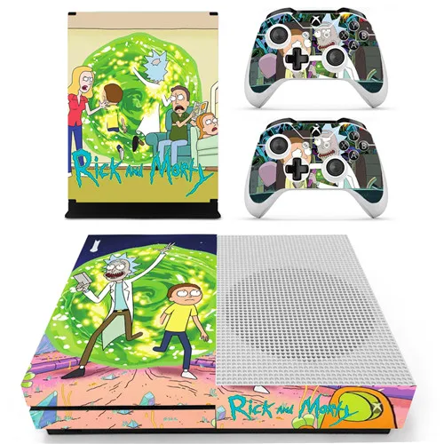 Аниме Рик и Морти Кожа Наклейка для Xbox One S консоли и контроллеры для Xbox One тонкая кожа Наклейка s винил - Цвет: Ys-xboxoneS-1635
