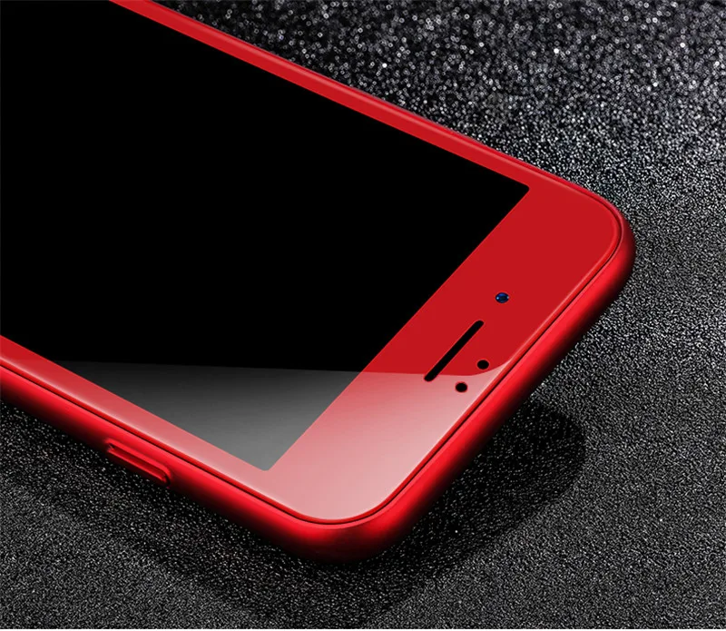 3D мягкий край Полное покрытие красное глянцевое углеродное волокно закаленное