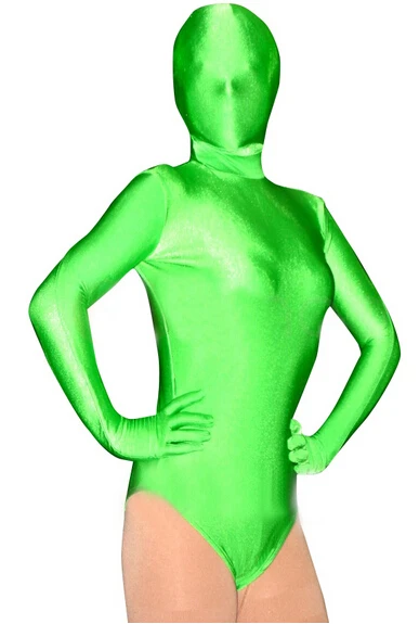 

(LS13) зеленые блестящие колготки из спандекса унисекс Фетиш зентай трико костюм кошки