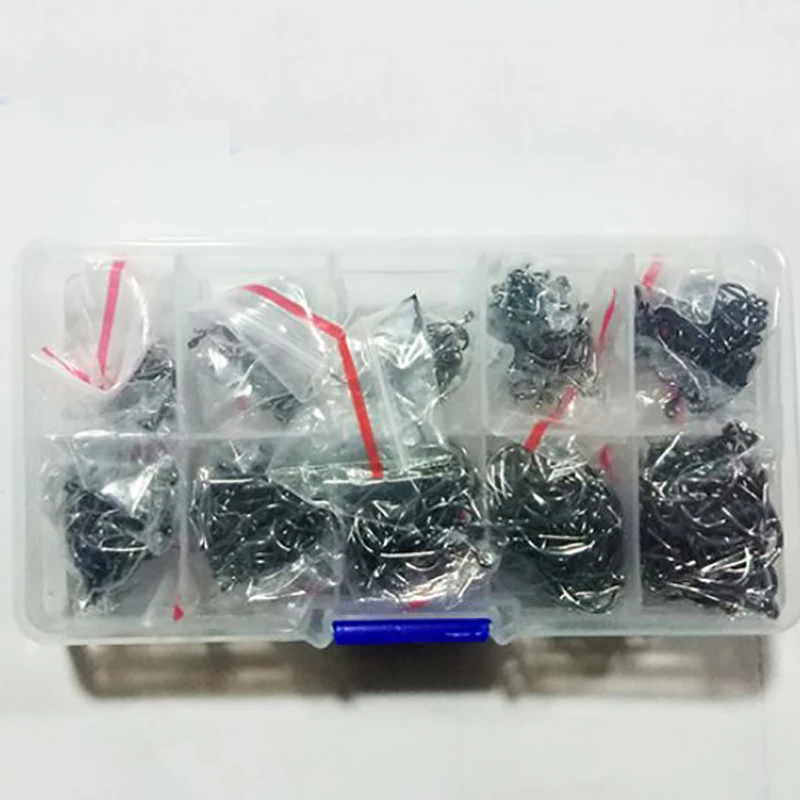 Оптовая продажа 500 шт. золотые черные рыболовные крючки смешанные размеры 3 # 12