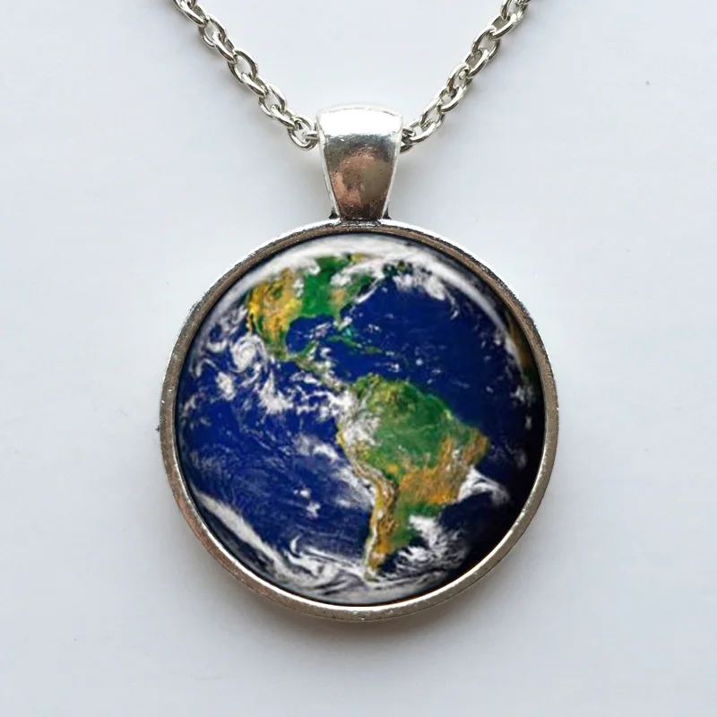 Новинка 1 шт./лот 25 мм (1 дюйм) ручная работа подвеска на землю Gaia Planet Jewelry ожерелье с