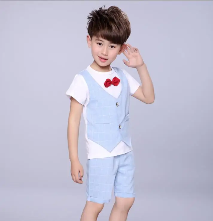 Летний комплект детской одежды 2018 костюм для хип хоп танцев футболка с фальш