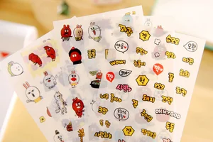 Наклейки из ПВХ с кроликом, 6 шт.