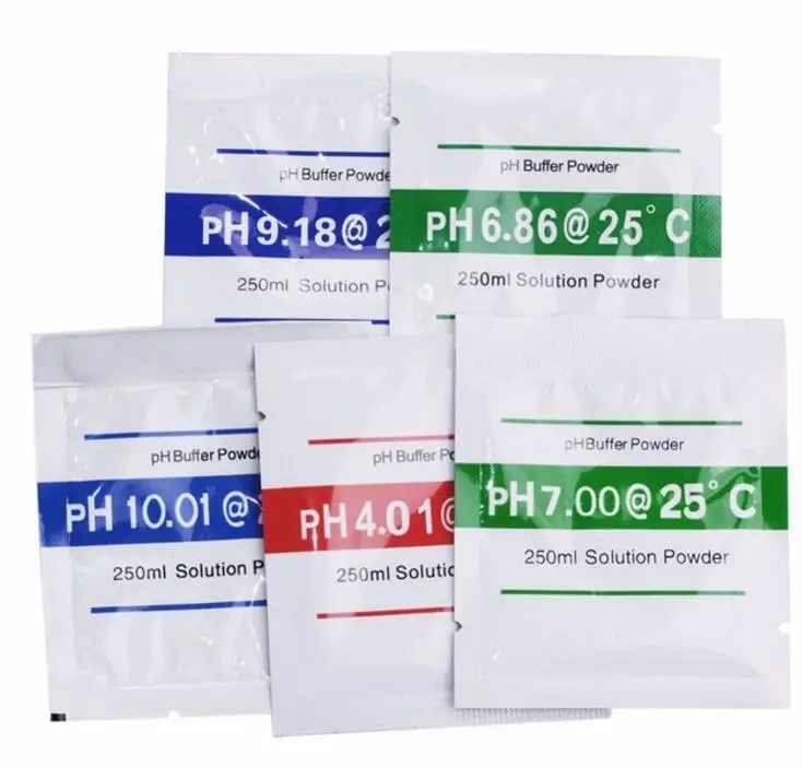 5 pcs set Yieryi PH буферный порошок измерения калибровочный раствор 4,01/6,86/7,0/10,01/9,18 точка калибровки для PH Тесты метр - Цвет: 5 pcs set