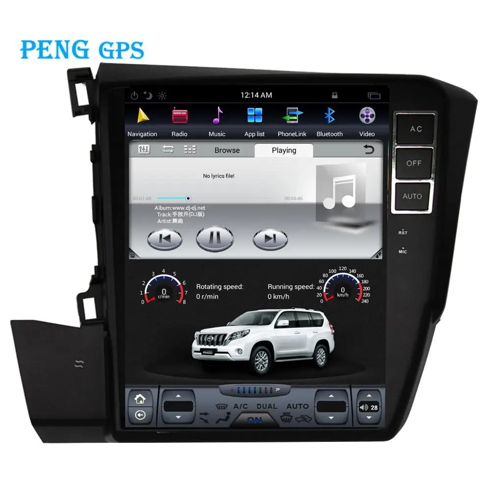 Автомобильный радиопроигрыватель экран Tesla для Honda Civic 2012 + GPS навигация