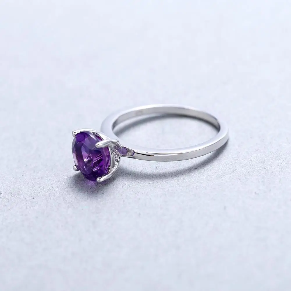 Драгоценный камень балет 2.04Ct натуральное Помолвочное кольцо с аметистом