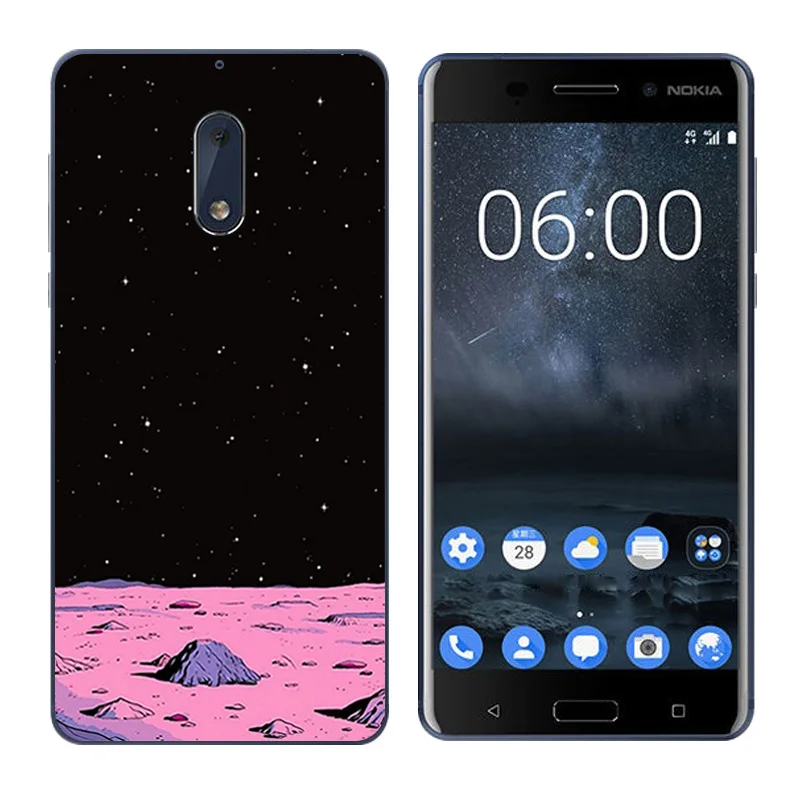 Чехол для Nokia 6 чехол силиконовый с принтом "диск" задняя крышка телефона Nokia6 5