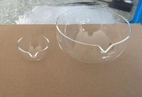 one pc 60mm round bottom with spout quartz glass evaporating dishlab glassware