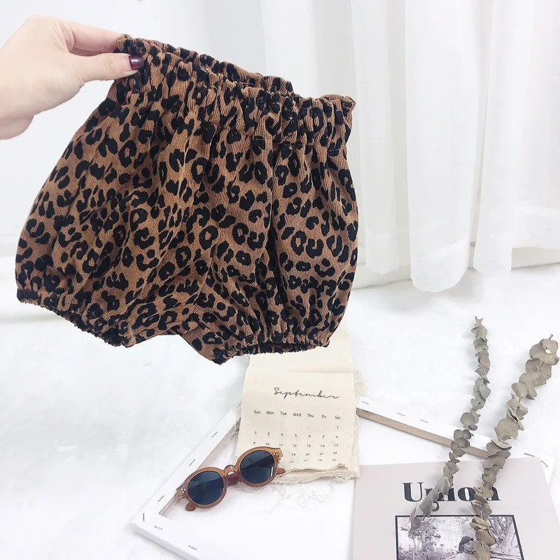 Короткие штаны с леопардовым принтом для маленьких девочек 2019 г. новые летние