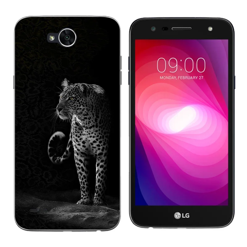 Силиконовый чехол для LG X Power 2 K10 с ручным принтом мягкие термополиуретановые