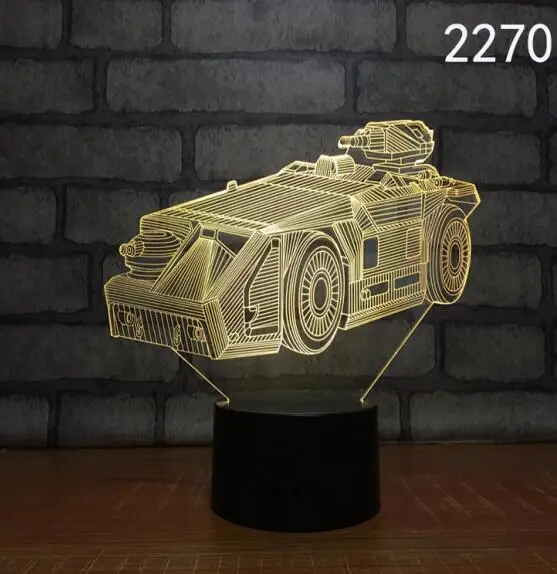 3d lamp 1 Космический автомобиль Лодка Новинка 3D ночник светодиодный Настольный светильник Сенсорное настольное освещение Красочные для ребенка подарок вечеринка по случаю Дня рождения спальни - Испускаемый цвет: 3d lamp 1