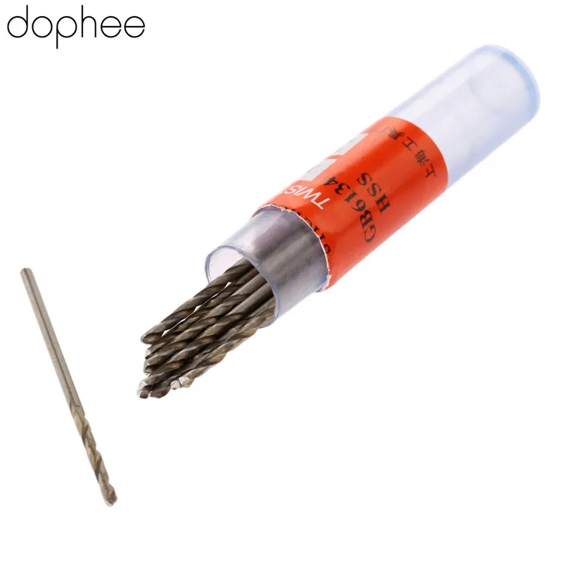 Dophee 10 шт. спиральные сверла из быстрорежущей стали микро сверло с прямым