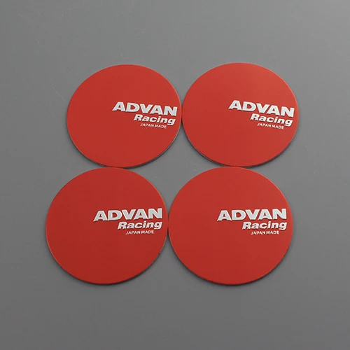 ADVAN RED KOM 4 шт./партия 45 мм Автомобиль Стайлинг колеса центр hubcaps наклейки крышка для enkei advan rays volk ssr работа vs значок эмблемы Знак - Цвет: ADVAN RED