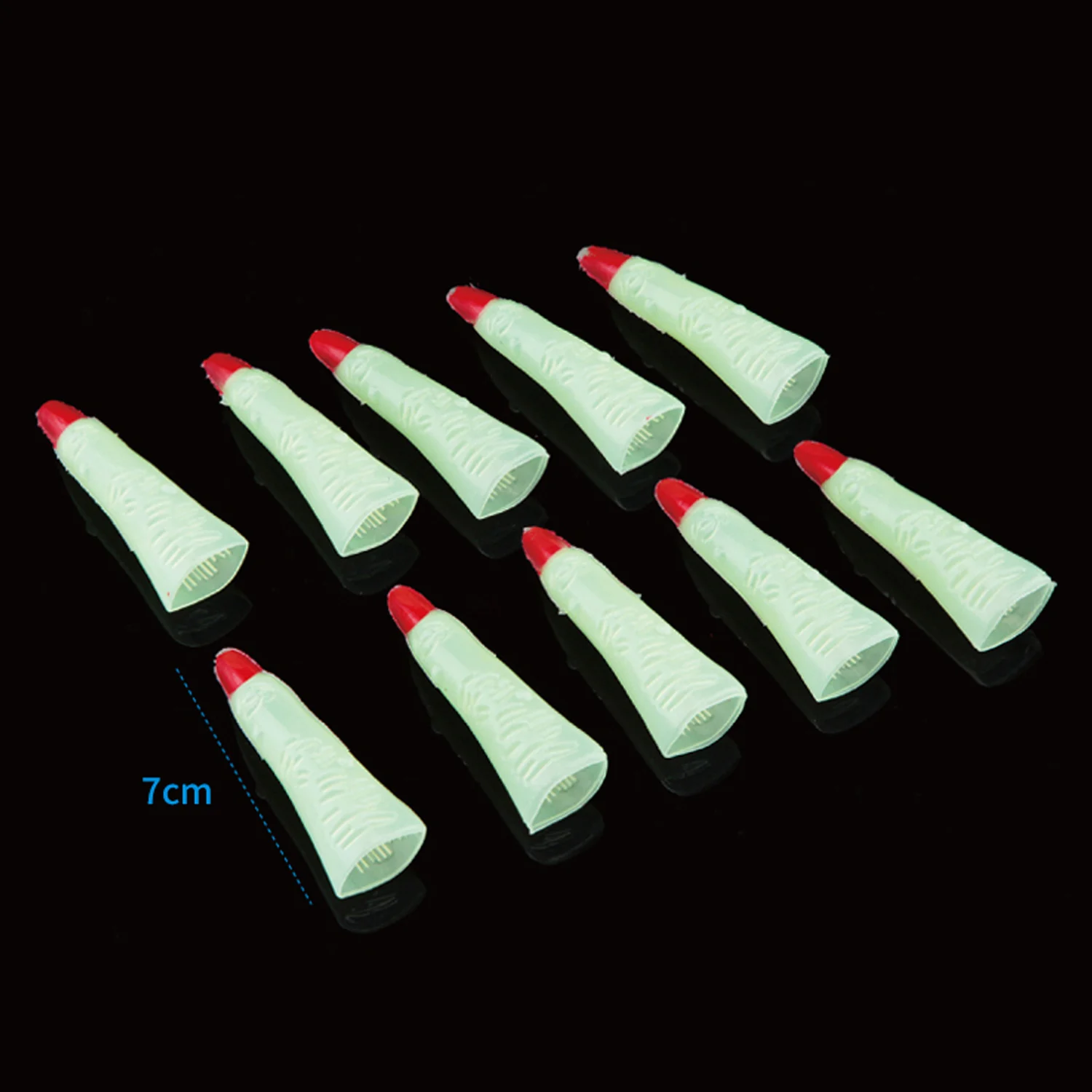 10 пластиковых светящихся поддельных ногтей ведьмы-зомби светится в темноте