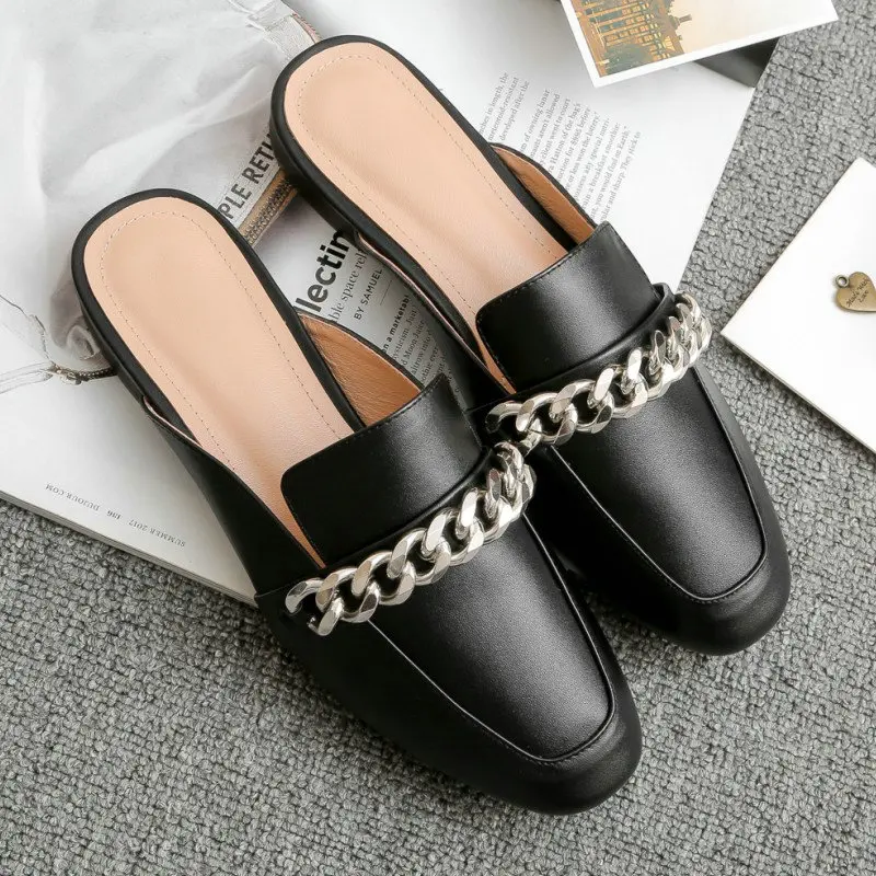 

Salu Women Sandals Spring Summer Genuine Leather Women's Sandals Heel Sexy Back Fashion Casual Shoes Woman