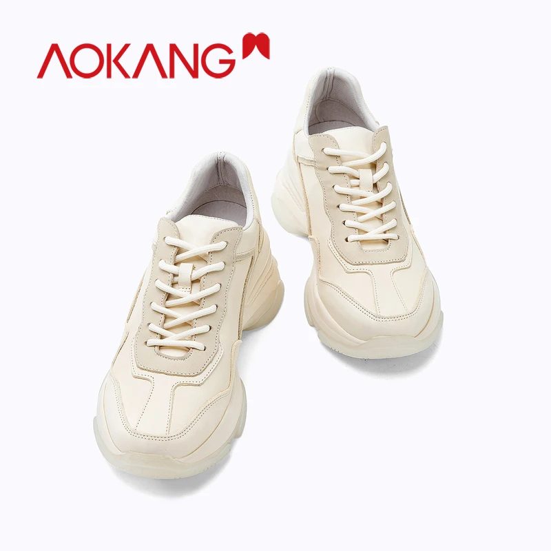 Женские кроссовки на платформе AOKANG повседневные из вулканизированной резины Tenis