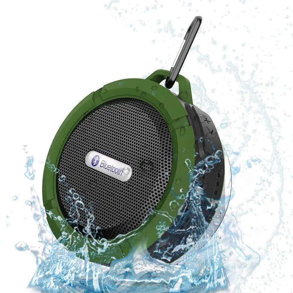 

C6 Outdoor Wireless Bluetooth-compatible 4.1 Stereo Portable Speaker Built-in Mic Shock Resistance IPX4 Waterproof Louderspeaker