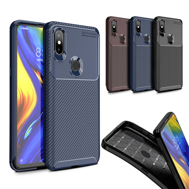 Чехол для Redmi Note7 классический цветной Мягкий ТПУ/углеродное волокно чехол с