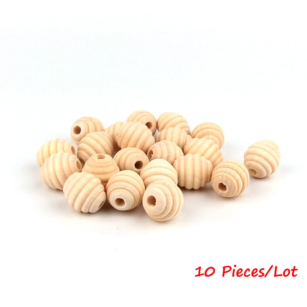 10Pieces MT003 TYRY. HU 5 шт./лот 22x20 мм DIY натуральный круглый улей деревянные бусины для детей ожерелье или браслет Изготовление деревянный Прорезыватель для зубов для малышей игрушки - Цвет: 10Pieces MT003