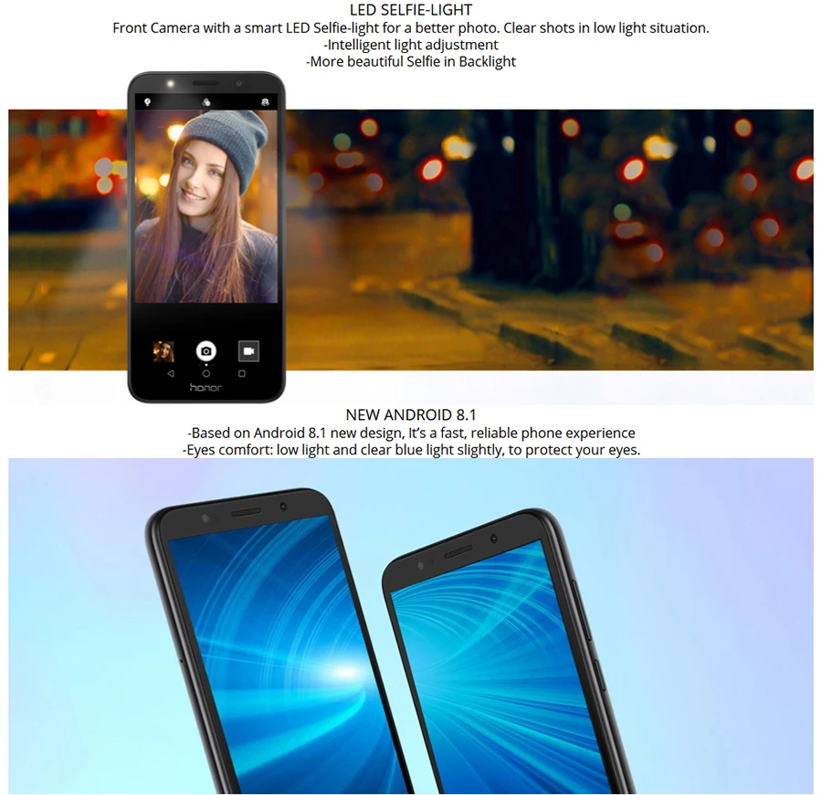 Глобальная версия Honor 7S 2 Гб ОЗУ 16 ПЗУ смартфон 5 45 дюймов MT6739 четырехъядерный Android 8