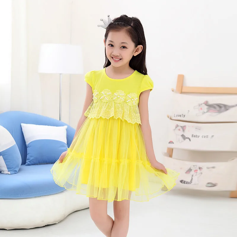 Детская одежда новое летнее платье принцессы в Корейском стиле для маленьких