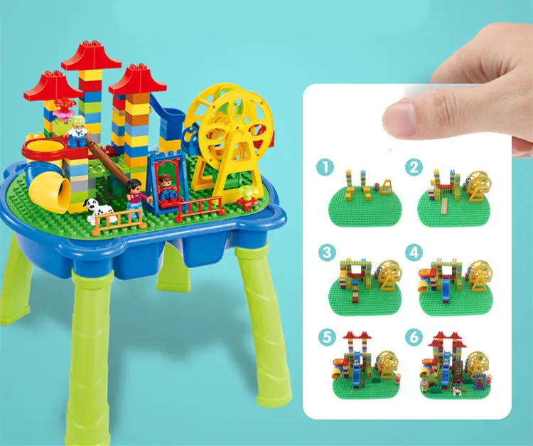 [Top] многофункциональные Обучающие строительные блоки настольная игрушка парк