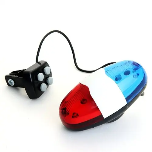 6 LED 4 Tone Sounds Bike Bicycle Horn Bell Light Trumpet | Автомобили и мотоциклы