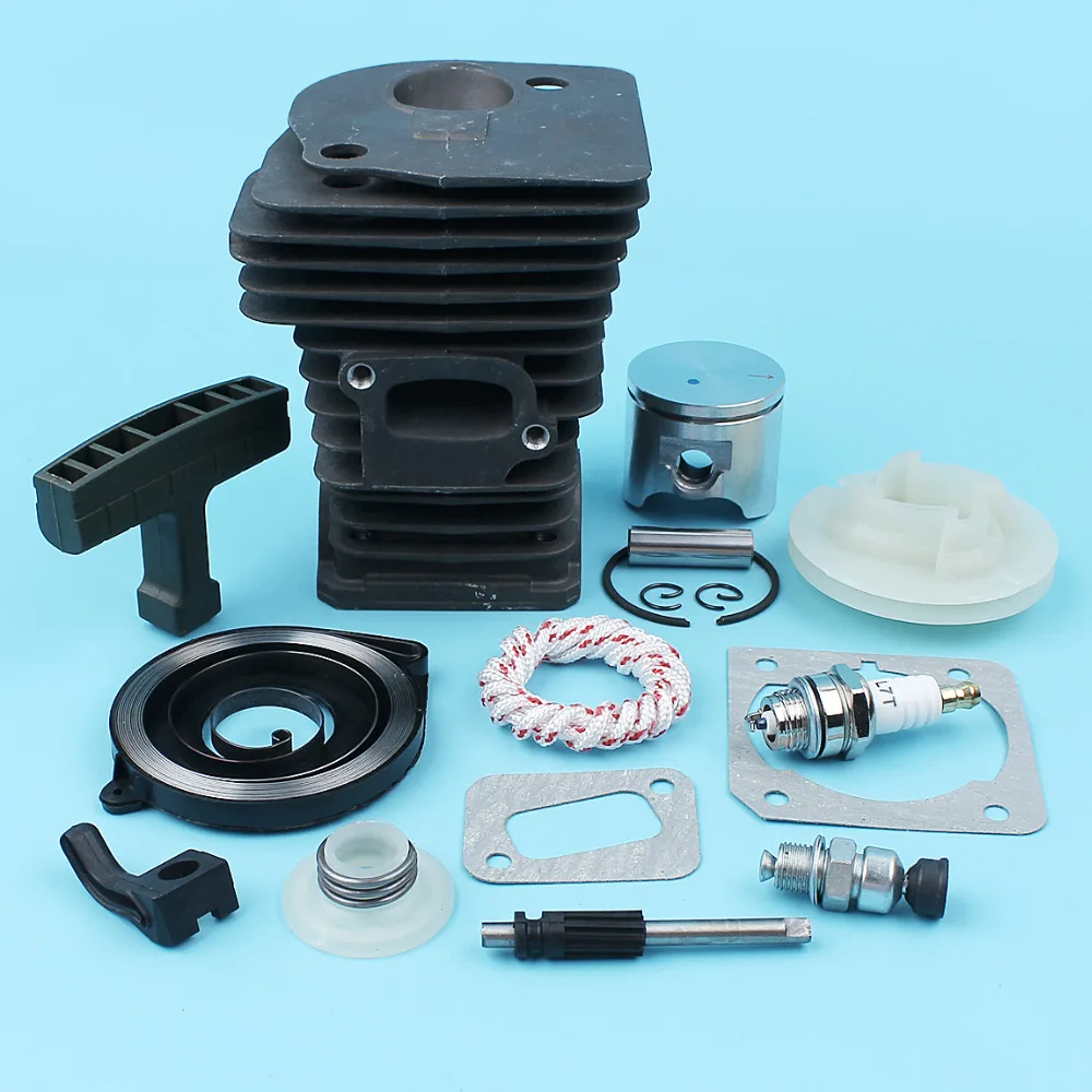 

Nikasil 42mm Cylinder Piston Ring Starter Spring Pulley Oil Pump Kit For Jonsered CS 2141 2145 Chain Saw High Type #503870276
