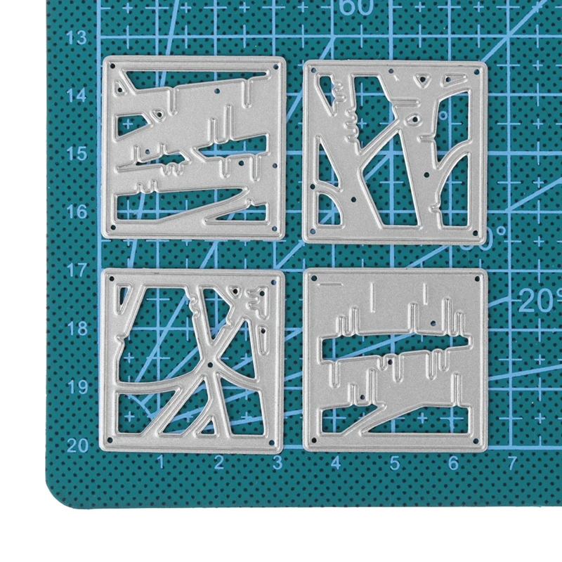 4 шт. бамбуковая прямоугольная рамка для резки металла трафареты DIY скрапбукинга