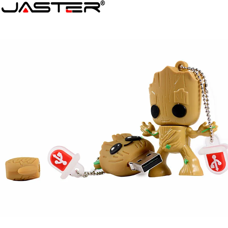 Милый мультфильм Грут usb флэш-диск милый супер heros memory stick Pen drive 4 ГБ 8 ГБ 16 ГБ 32 ГБ 64 Гб 128 ГБ креативный флешка