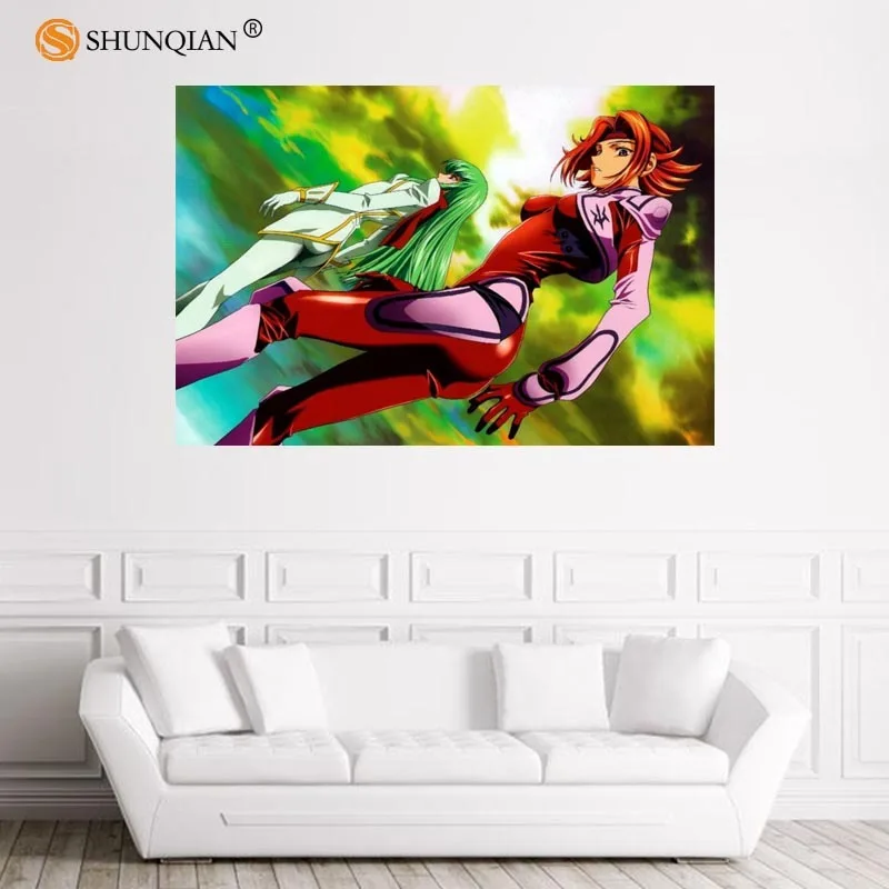 Красивый кодовый постер Geass атласный на заказ ткань с принтом настенный печать из