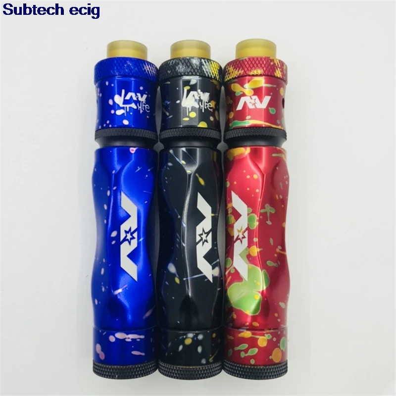 

Mechanical mod Avid Lyfe Cotton Candy Slow Twist Gyre Mod + Captain Cap II RDA AV Series Full Kit for 18650 Battery vaporizer