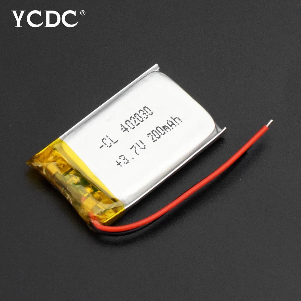 YCDC 1 шт. 200 мАч 3,7 в 402030 042030 литий-ионный полимерный аккумулятор перезаряжаемые Li-po батареи для Bluetooth gps MP3 MP4 MP5 psp