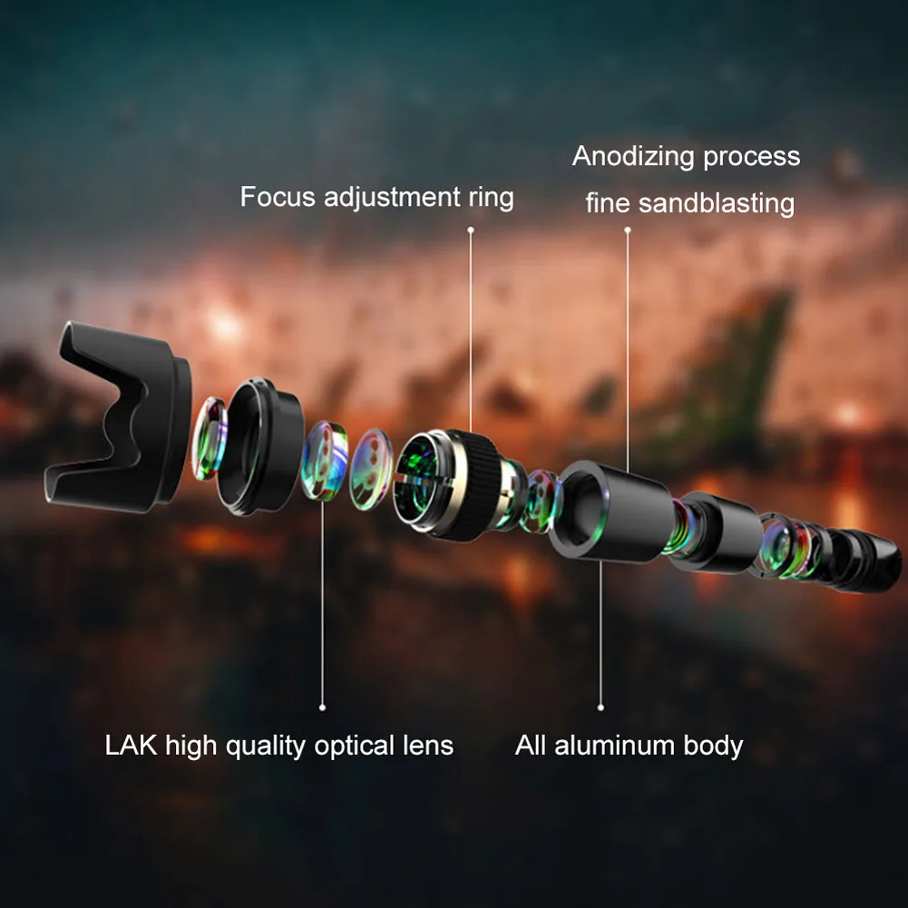 Объектив для сотового телефона 20X оптический зум зажим объектива со штативом