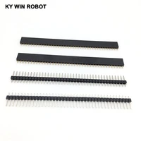20pcs 10 pairs 40 pin 1x40 single row male and female 2 54 breakable pin header connector strip for arduino black