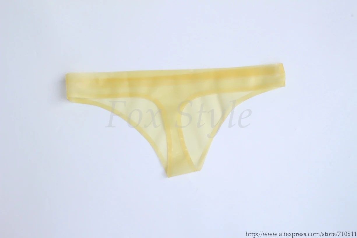 Женские резиновые стринги латексные трусы T back ручной работы прозрачные|latex