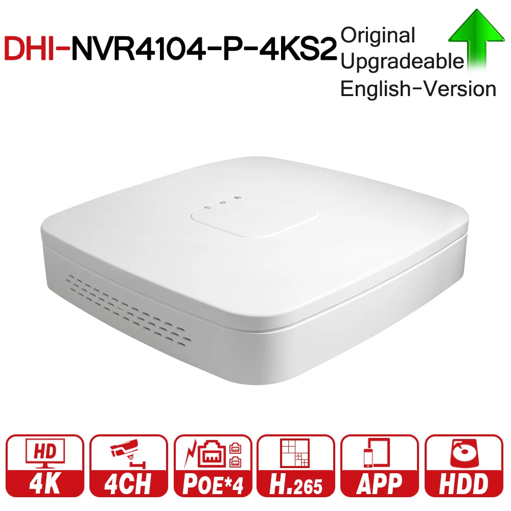 DH 4K POE NVR NVR4104 P 4KS2 NVR4108 8P с 4/8ch PoE h.265 видеорегистратор Поддержка ONVIF 2 4 SDK CGI