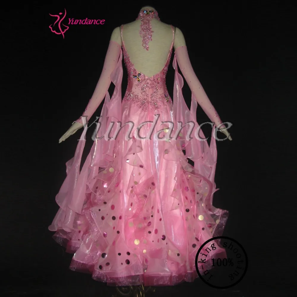 

Beautiful 100% Pink Stage Wear For Women Point B-10380