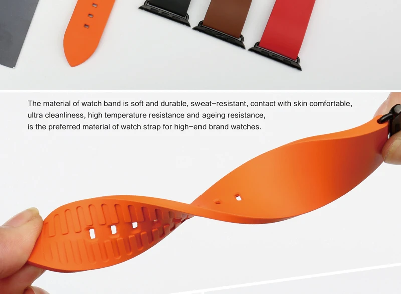 MAIKES модный красный резиновый ремешок для часов для Apple Watch Band 44 мм 40 мм iWatch все модели для Apple Watch 42 мм 38 мм серия 4 3 2 1